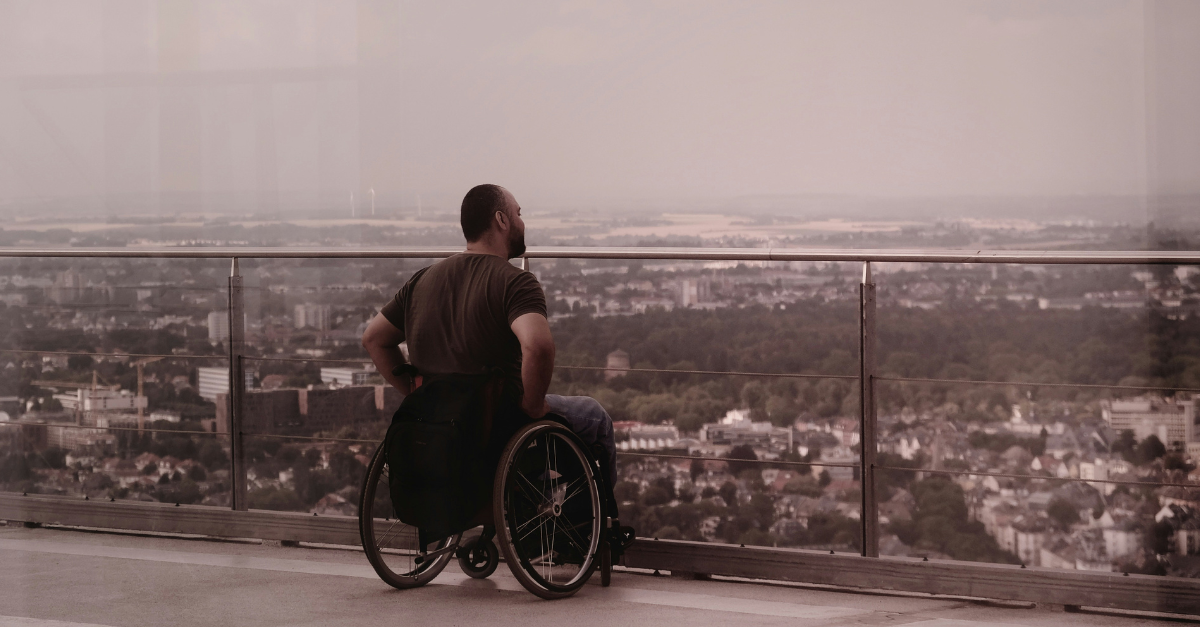 Young adult male in a wheel chair; prayers for young adults with disabilities